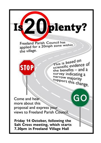  - Recordings and slides from Salt Cross and 20mph information meeting 14 October, 7.30pm